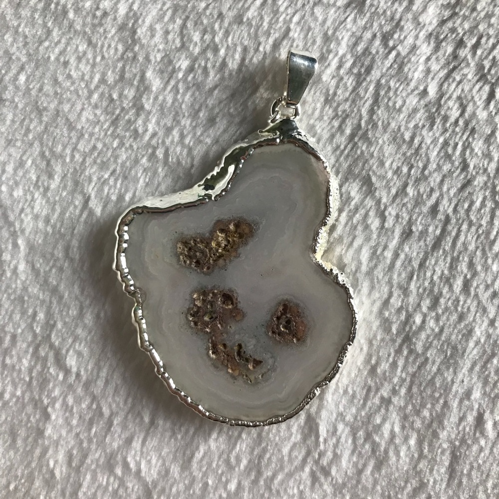 Stalactite slice pendant